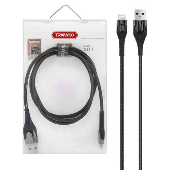 کابل تبدیل فست USB به Lightning ترانیو مدل X13-I یک متر